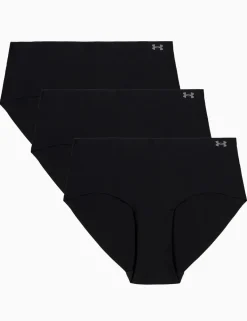 3pk Pure Stretch No Show Hipster Knickers