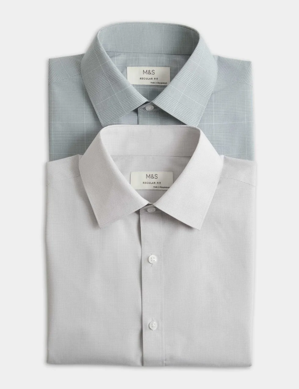 2pk Regular Fit Easy Iron Check Shirts