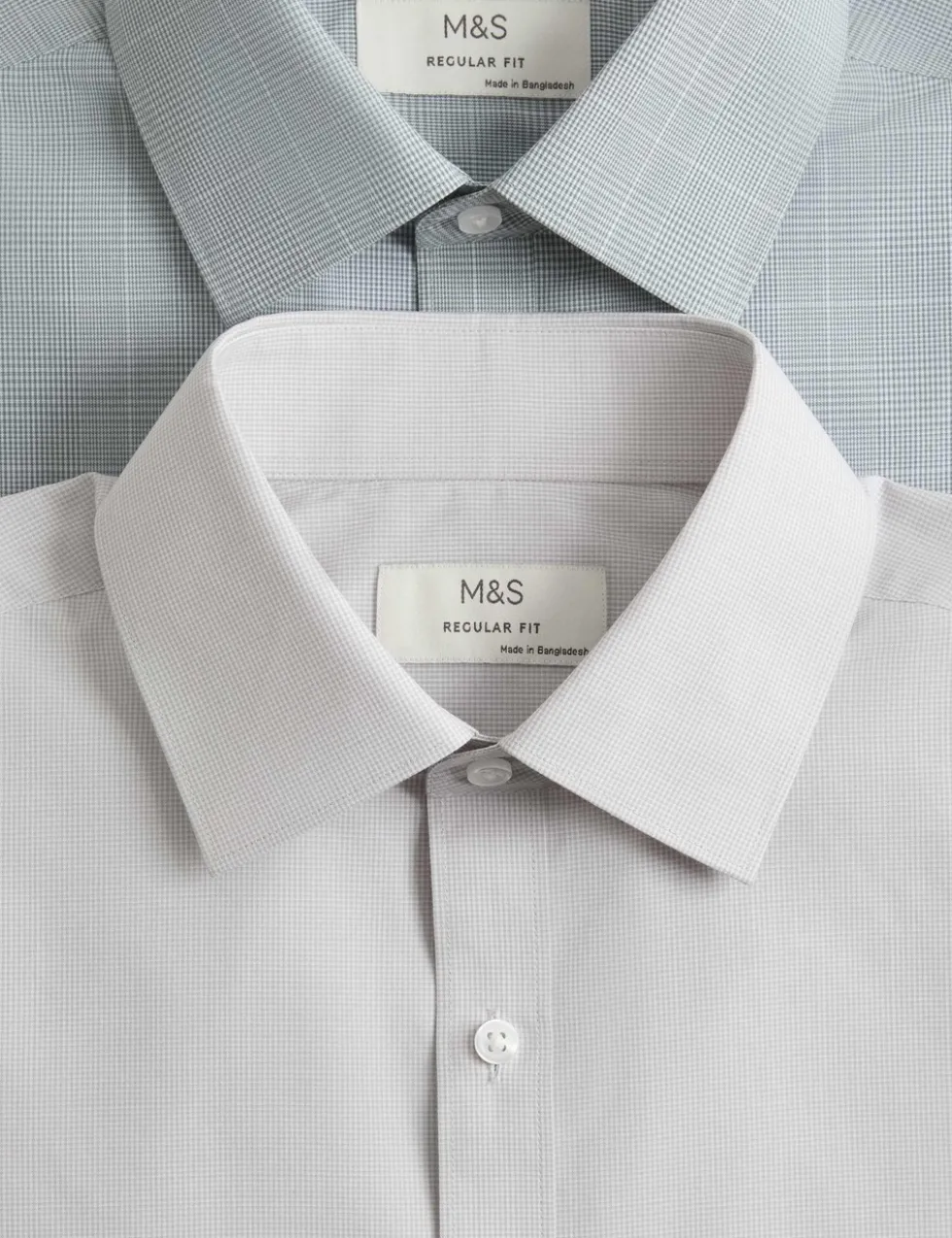 2pk Regular Fit Easy Iron Check Shirts
