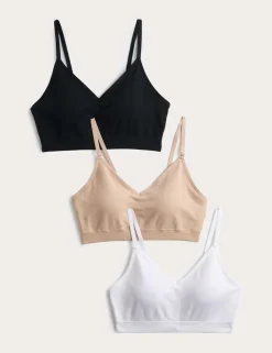 3pk Seamless Non Wired Bralettes