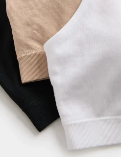 3pk Seamless Non Wired Bralettes