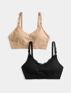 2pk Seamless Non Wired Maternity Nursing Bras