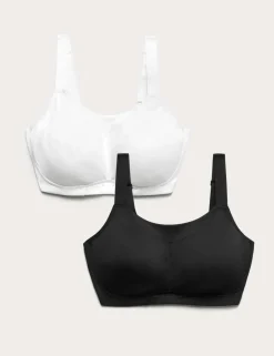 2pk Ultimate Support Non Wired Sports Bras (A-H)