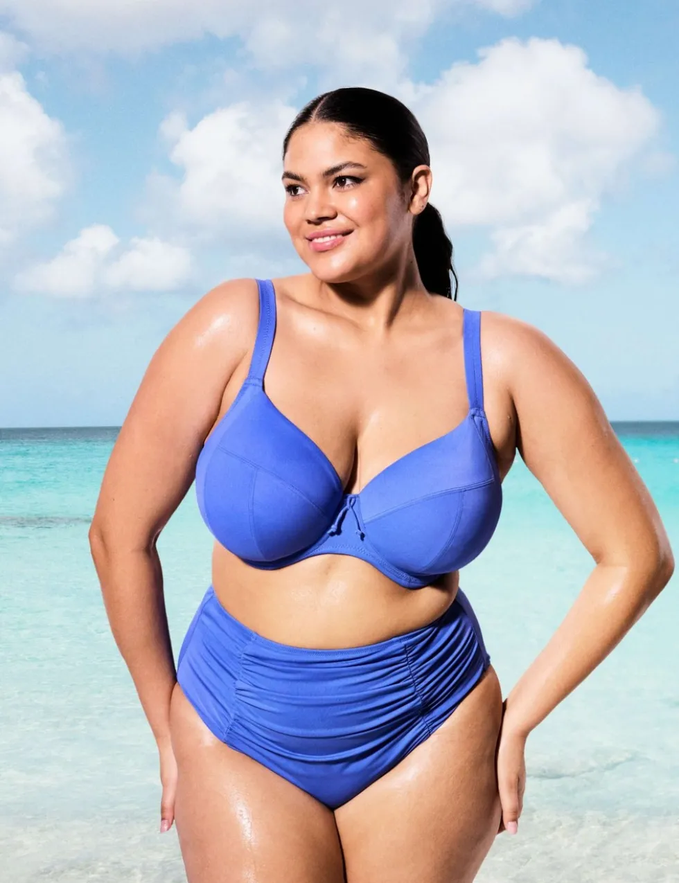 Plain Sailing High Waisted Smoothing Bikini Bottoms