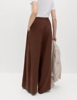 Pleat Front Palazzo Trousers