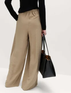 Pleat Front Palazzo Trousers