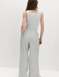 Pleat Front Wide Leg Palazzo Trousers
