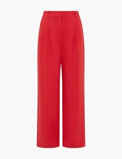 Pleat Front Wide Leg Trousers