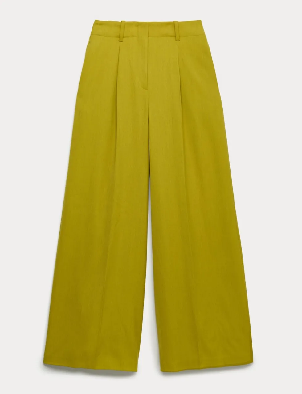 Pleat Front Wide Leg Trousers