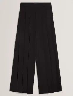 Pleat Front Wide Leg Trousers