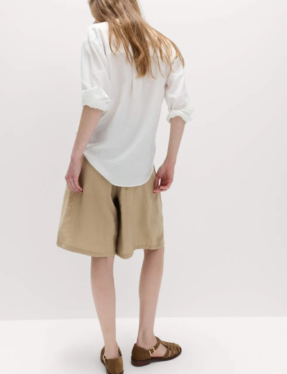 Pleated Longline Shorts