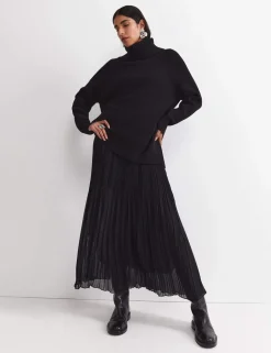 Pleated Midi Skirt