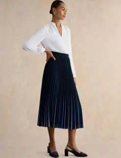 Pleated Midi Skirt