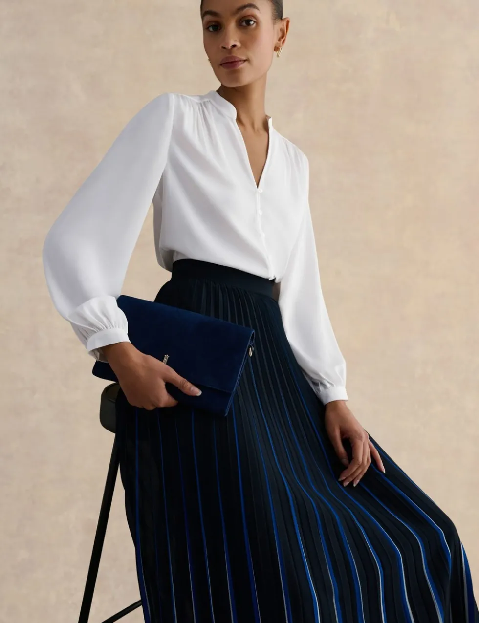 Pleated Midi Skirt
