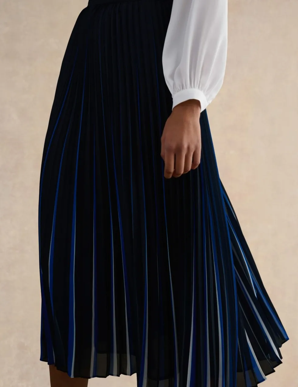 Pleated Midi Skirt