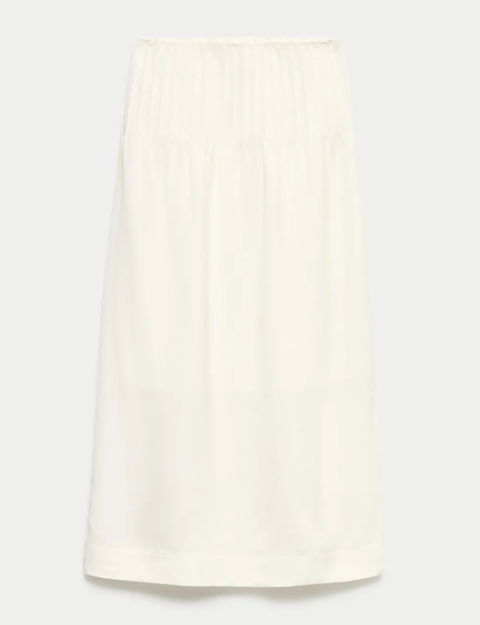 Pleated Midi Straight Skirt