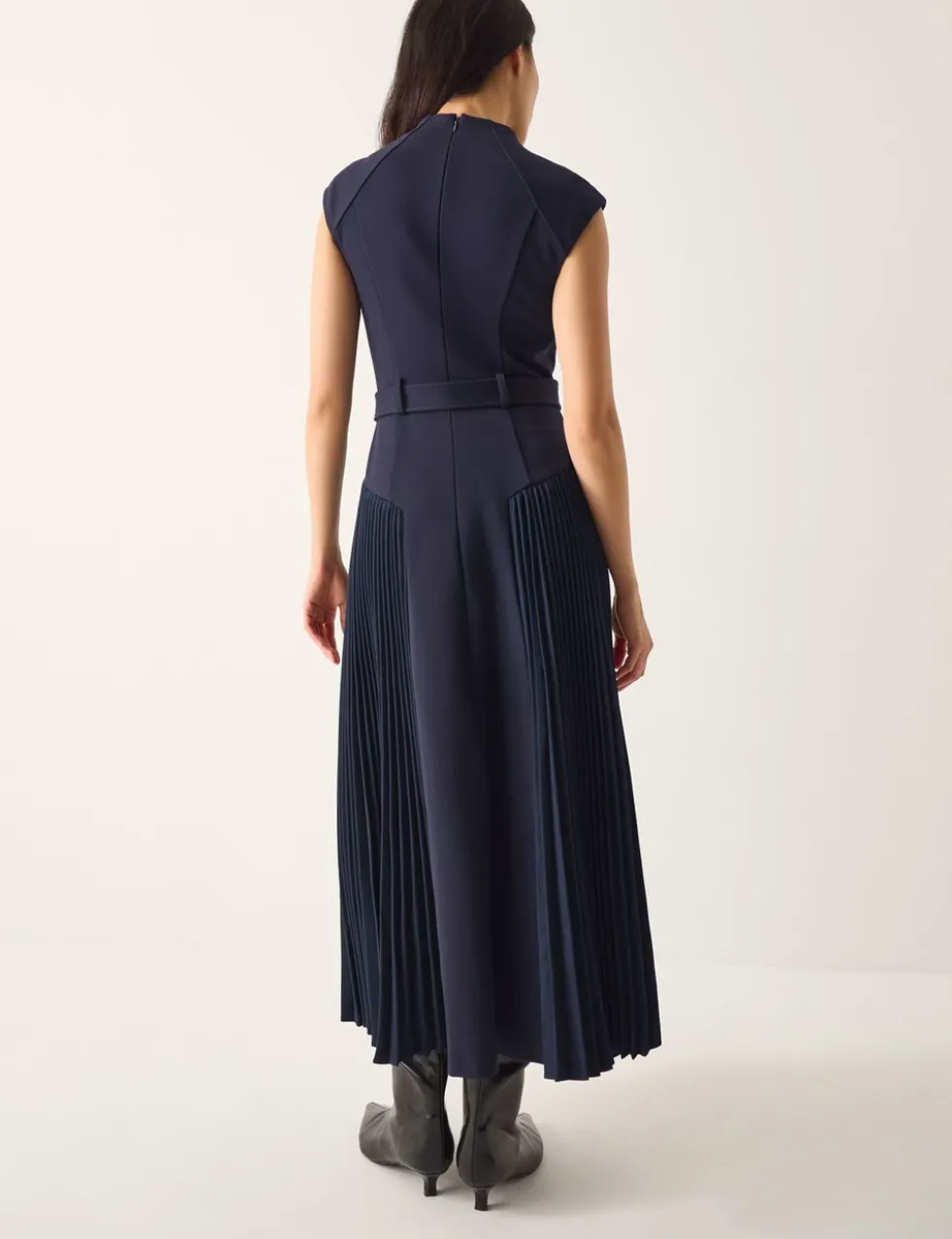 Pleated Mini Skater Dress