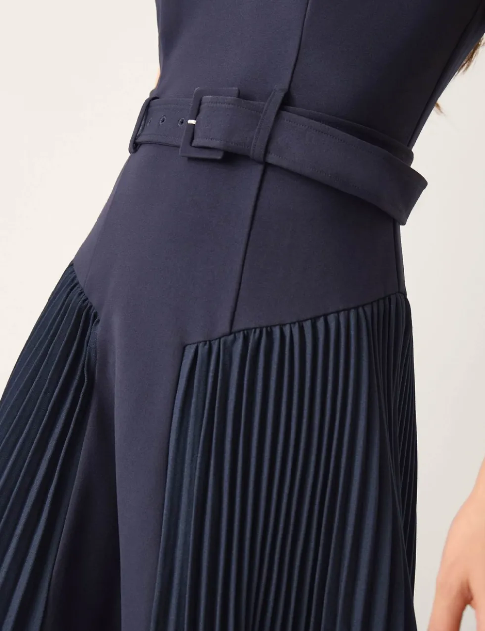 Pleated Mini Skater Dress