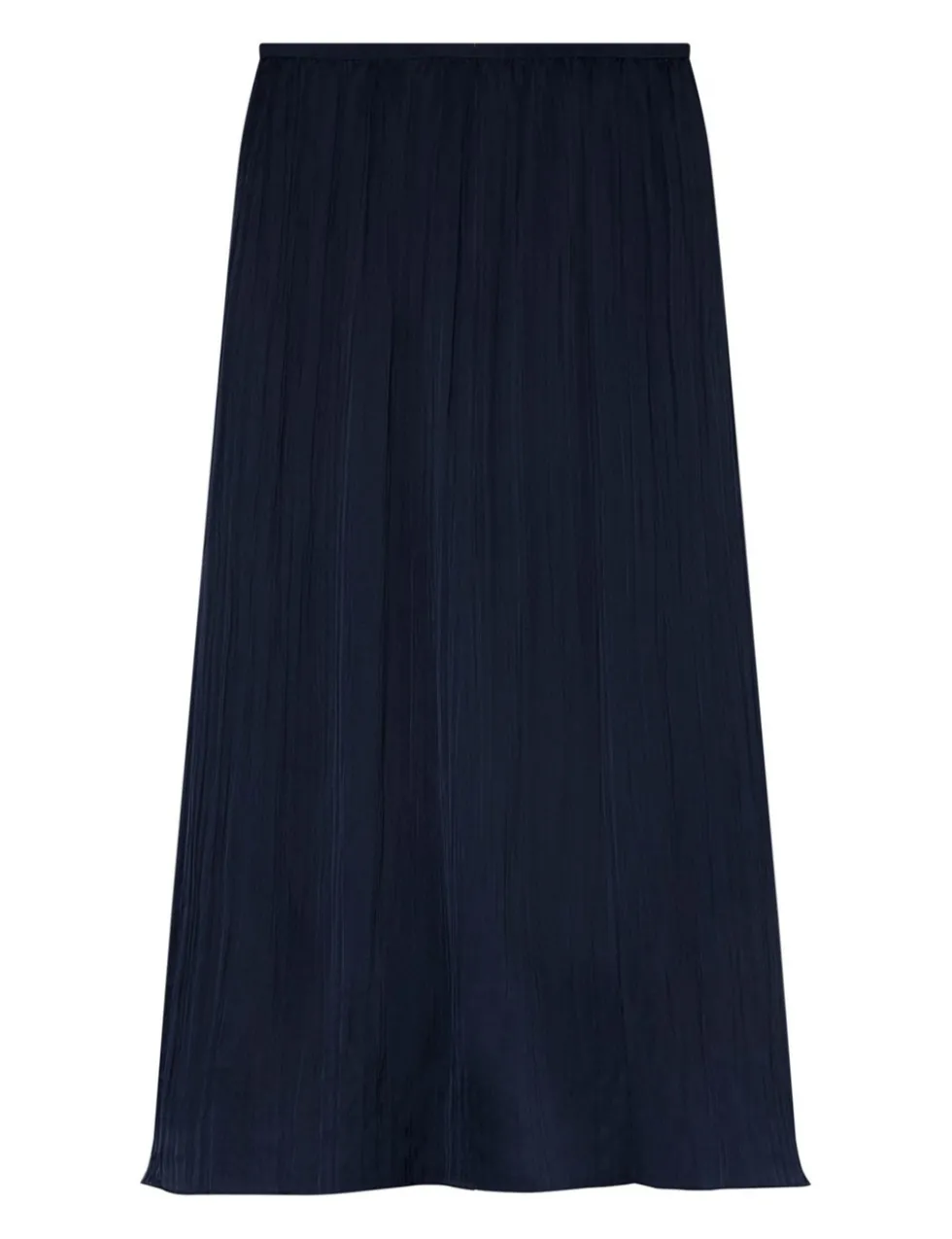 Plisse Pleated Midi Column Skirt