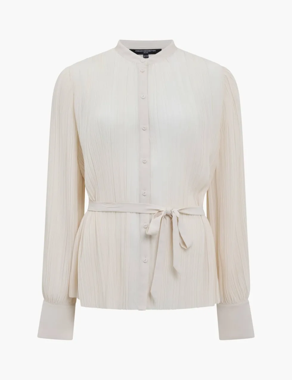 Plisse Waisted Military Blouse