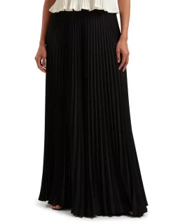 Plisse Wide Leg Trousers