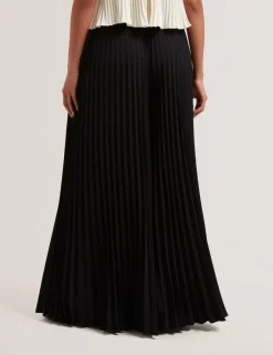 Plisse Wide Leg Trousers