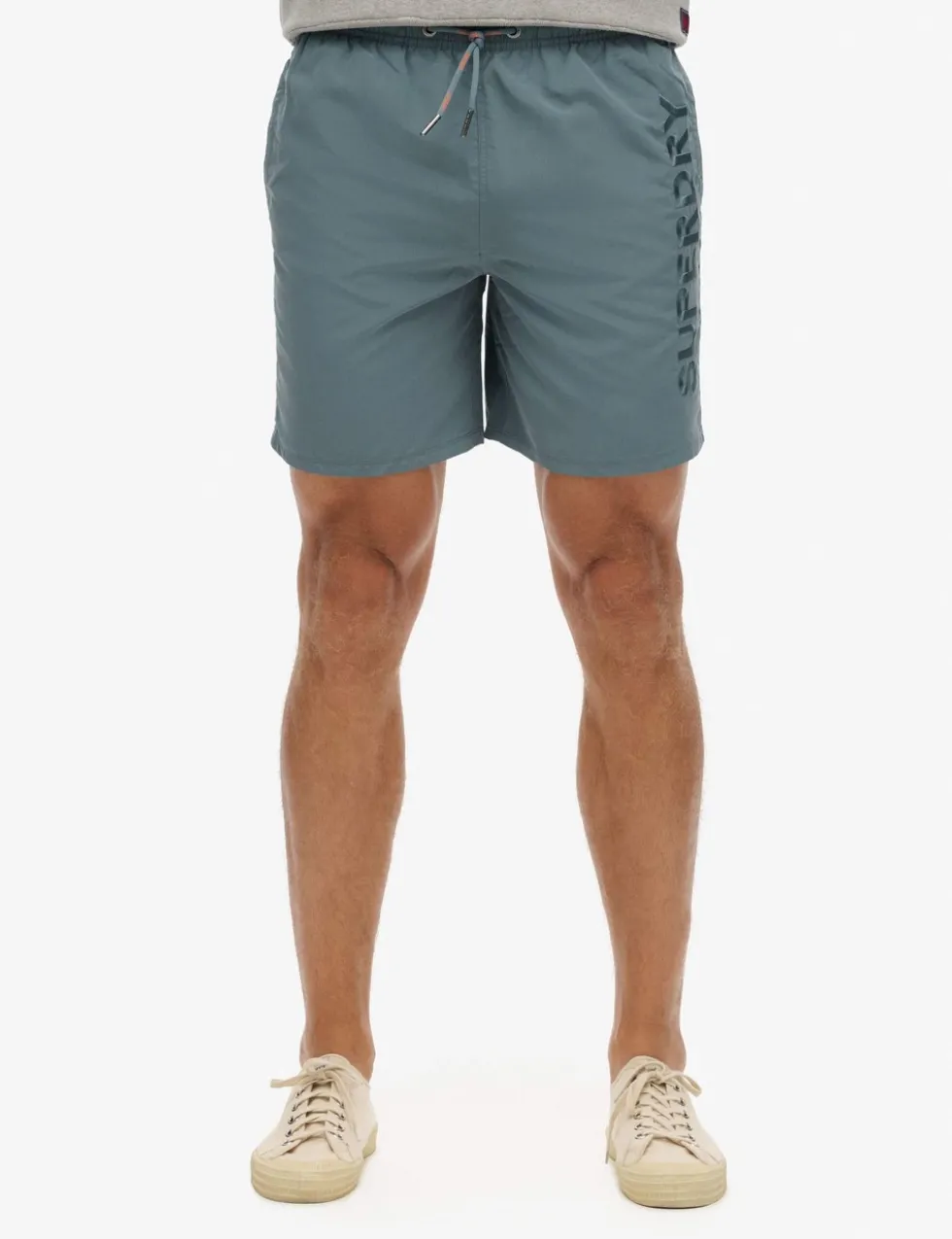 Pocketed Embroidered Logo Swim Shorts