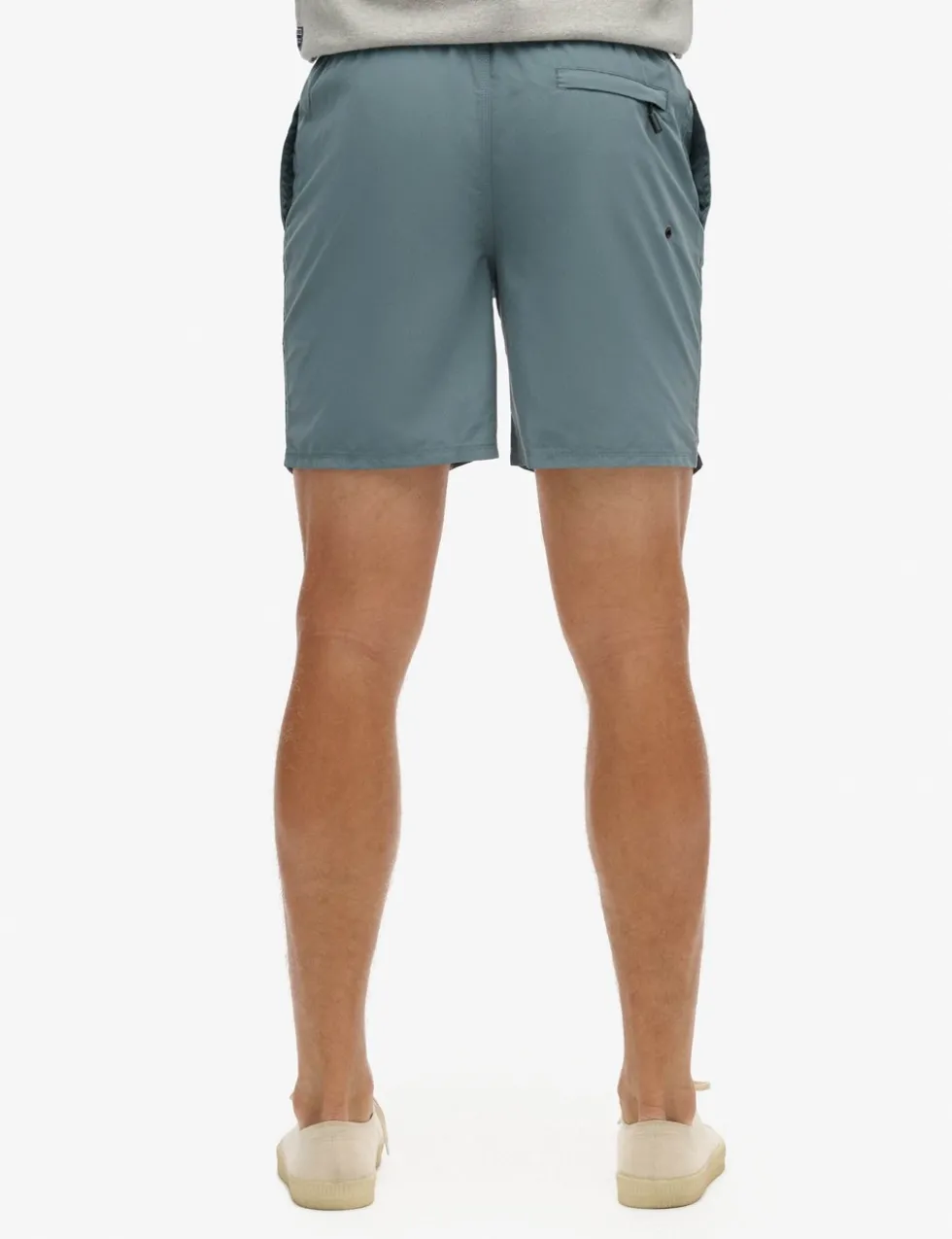 Pocketed Embroidered Logo Swim Shorts