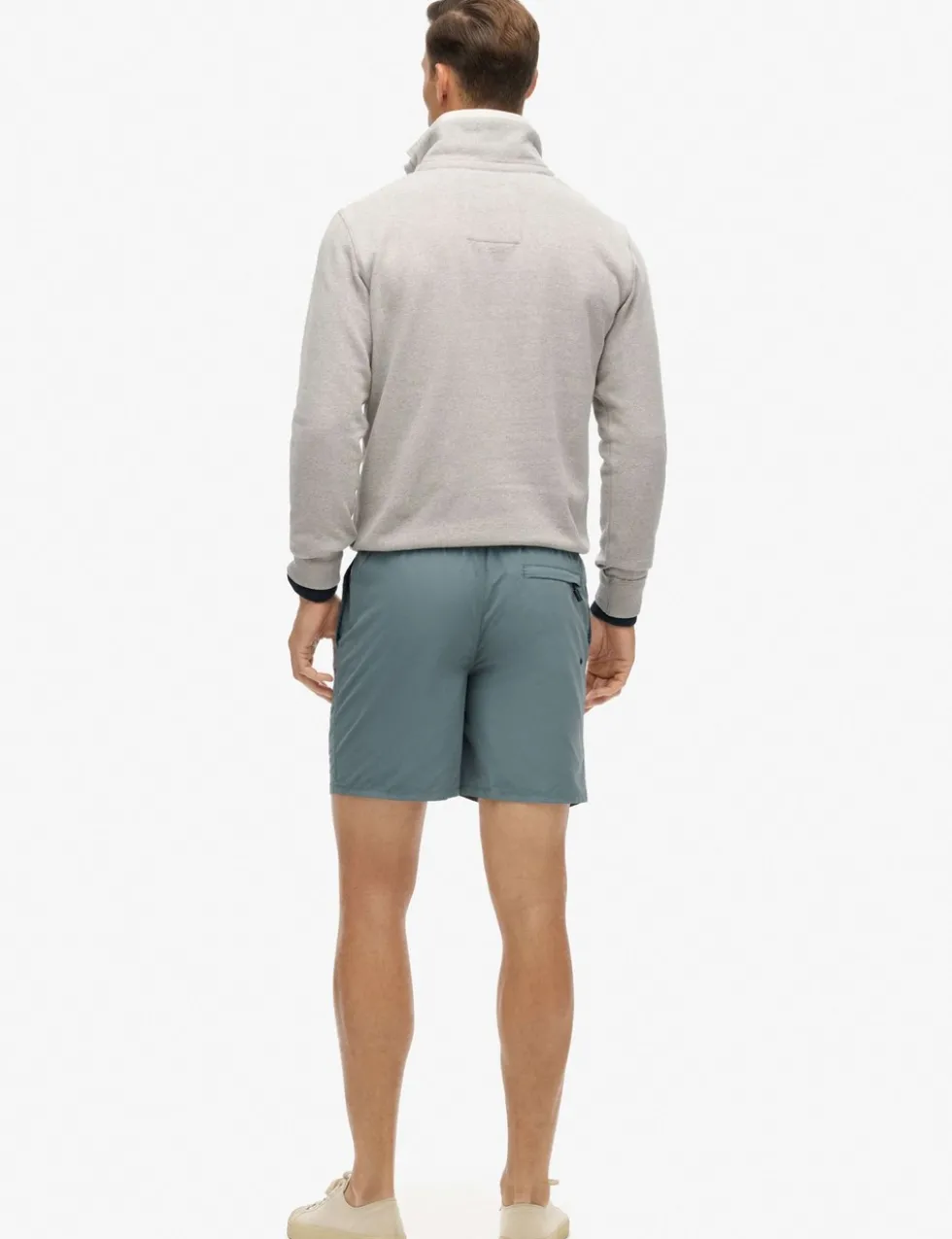 Pocketed Embroidered Logo Swim Shorts
