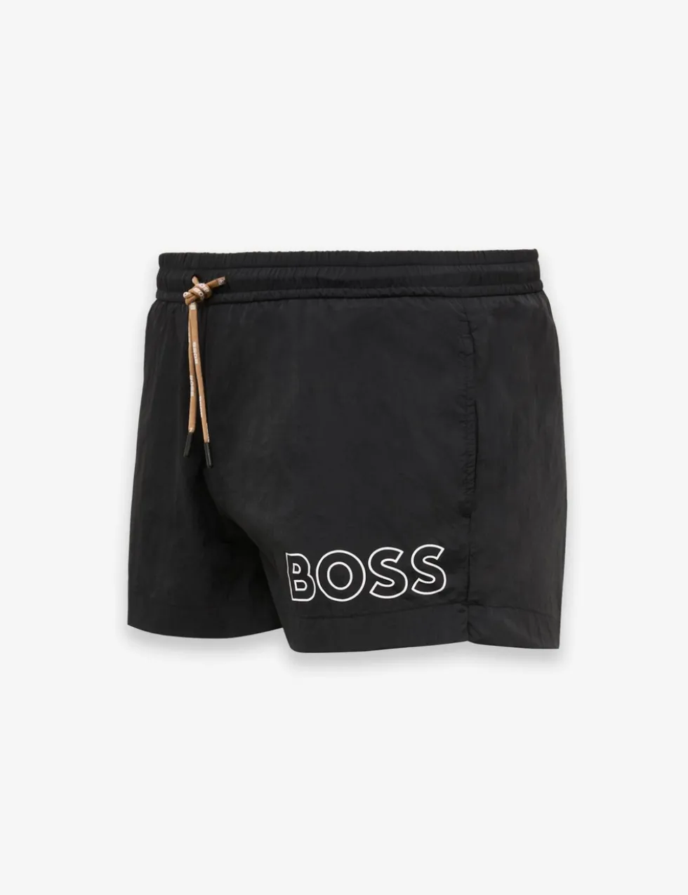 Pocketed Quick Dry Logo Graphic Swim Shorts
