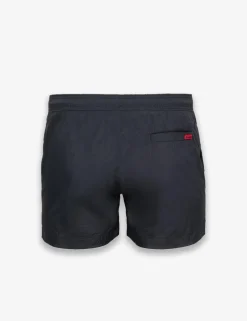 Pocketed Quick Dry Logo Label Swim Shorts