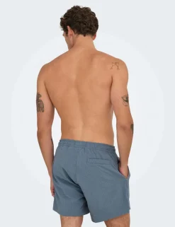 Pocketed Seersucker Swim Shorts