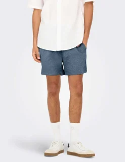 Pocketed Seersucker Swim Shorts