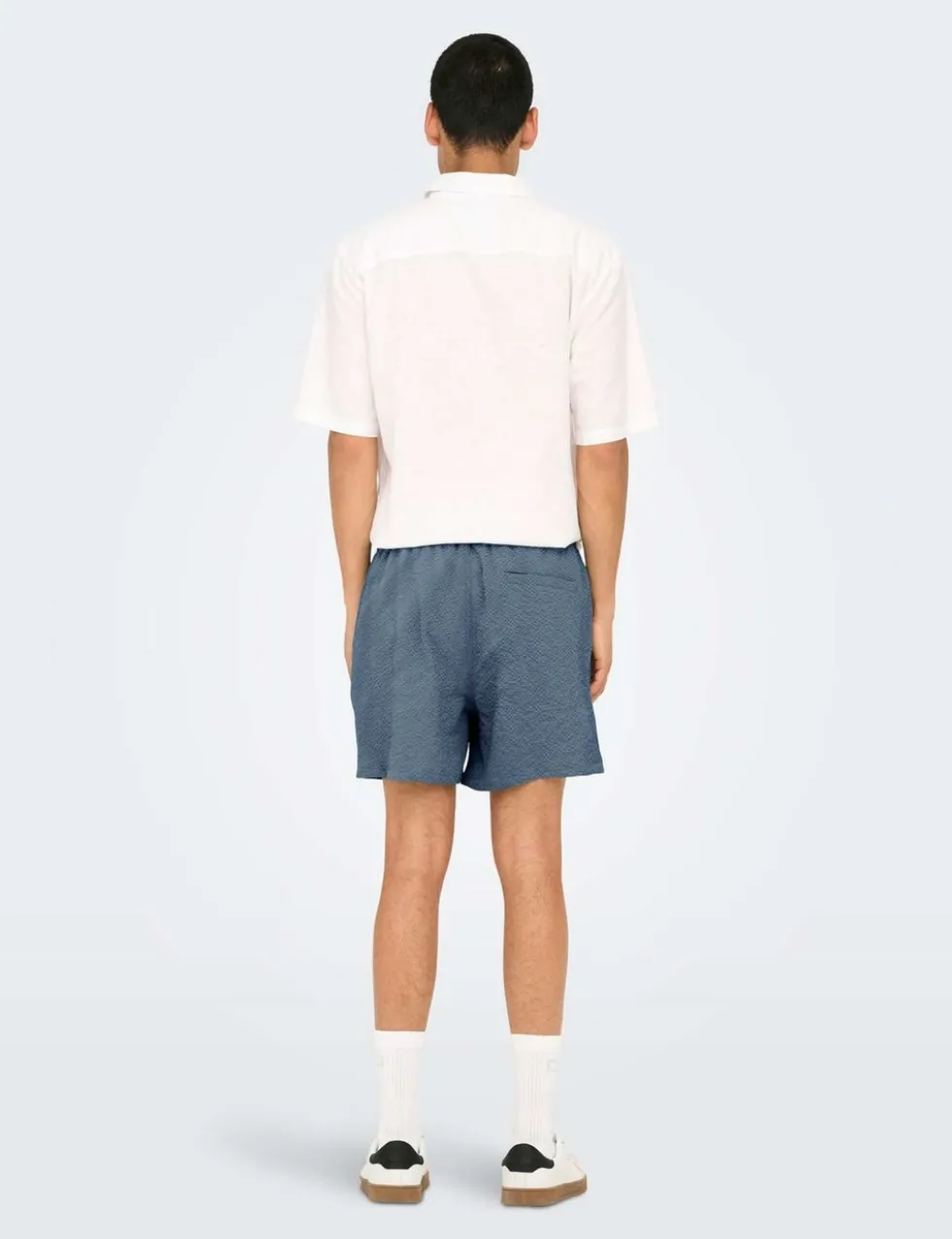 Pocketed Seersucker Swim Shorts