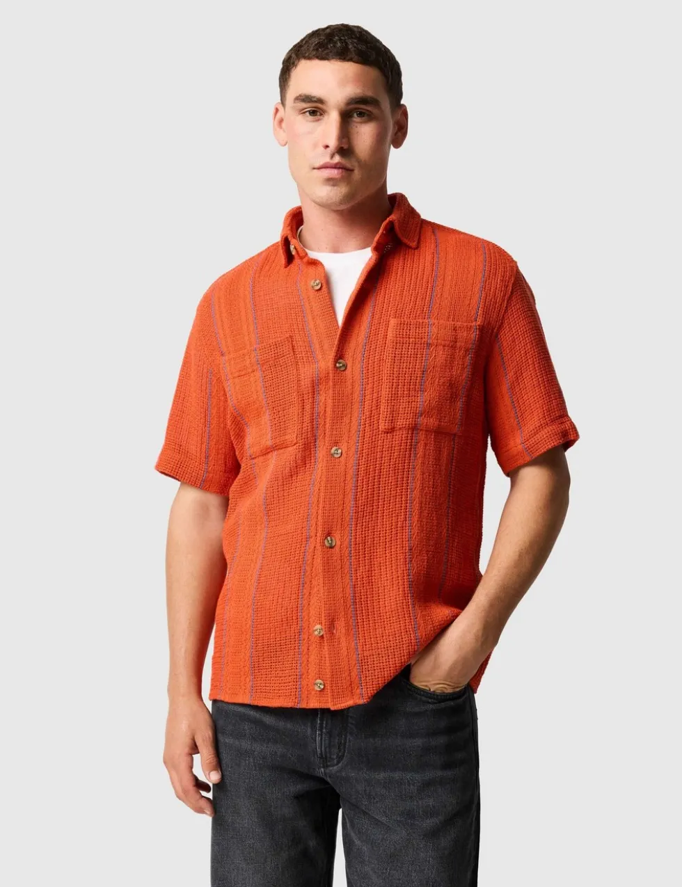 Point Break Pure Cotton Textured Shirt