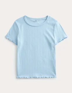 Pointelle Brushed Pyjama Top (6-16 Yrs)