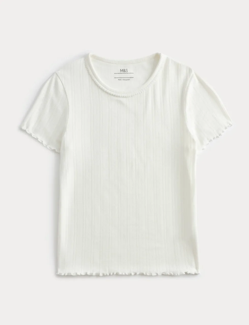 Pointelle Brushed Pyjama Top (6-16 Yrs)