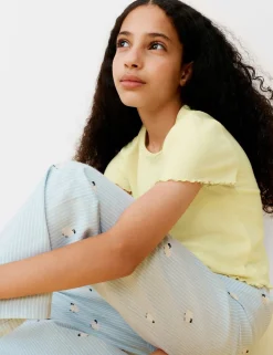 Pointelle Brushed Pyjama Top (6-16 Yrs)