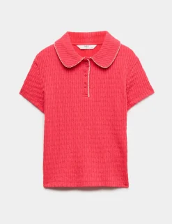 Pointelle Polo Shirt (6-16 Yrs)