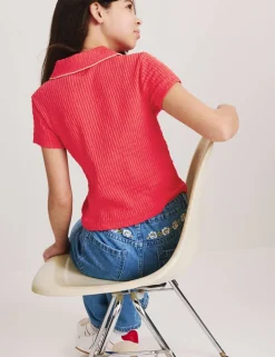 Pointelle Polo Shirt (6-16 Yrs)