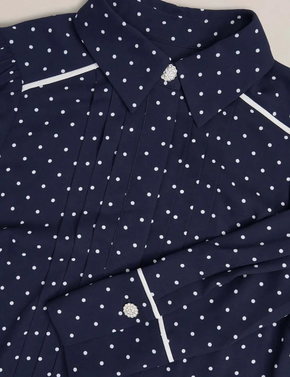 Polka Dot Collared Mini Shirt Dress