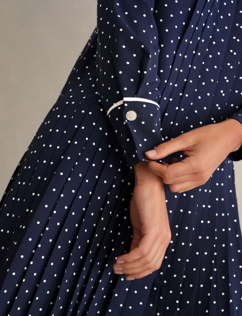 Polka Dot Collared Mini Shirt Dress