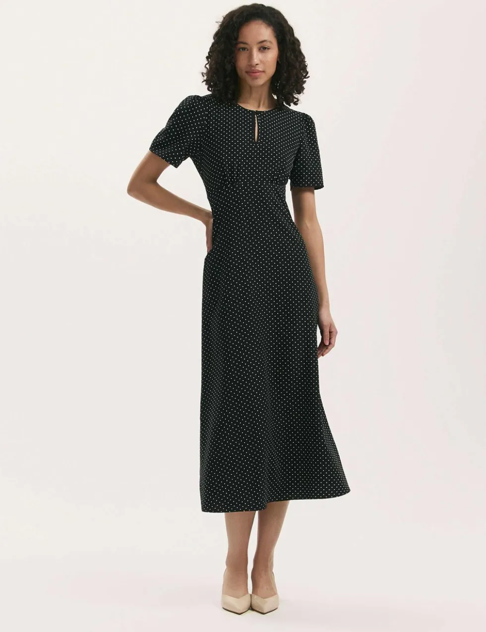 Polka Dot Midi Tea Dress