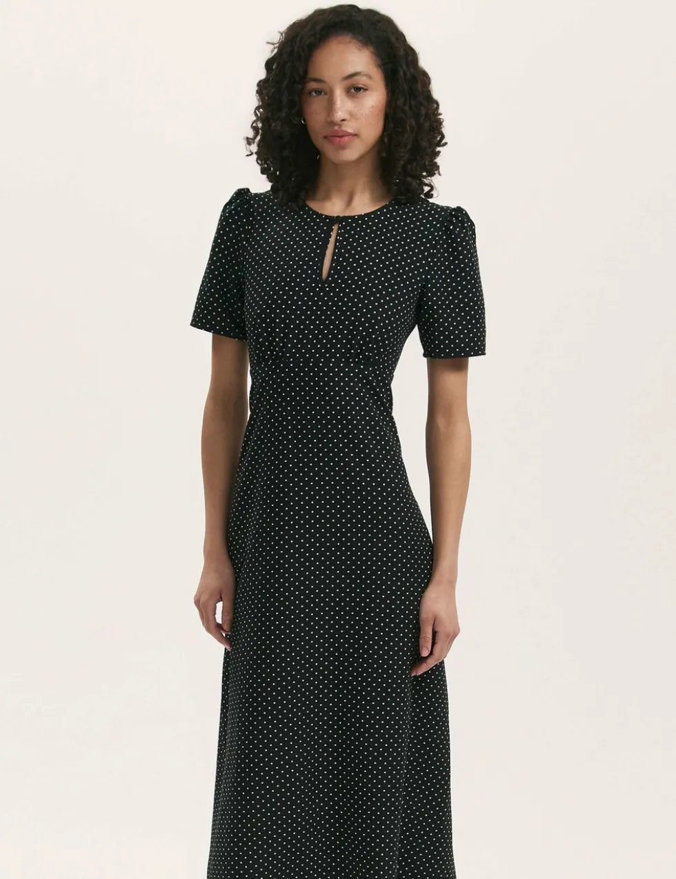 Polka Dot Midi Tea Dress