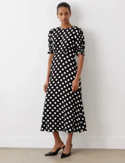 Polka Dot Midi Tea Dress