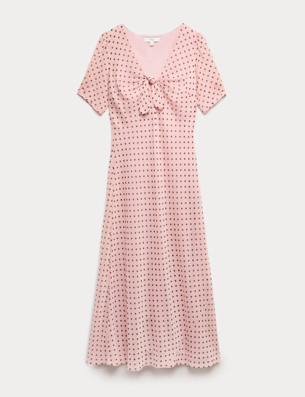 Polka Dot Puff Sleeve Midaxi Tea Dress