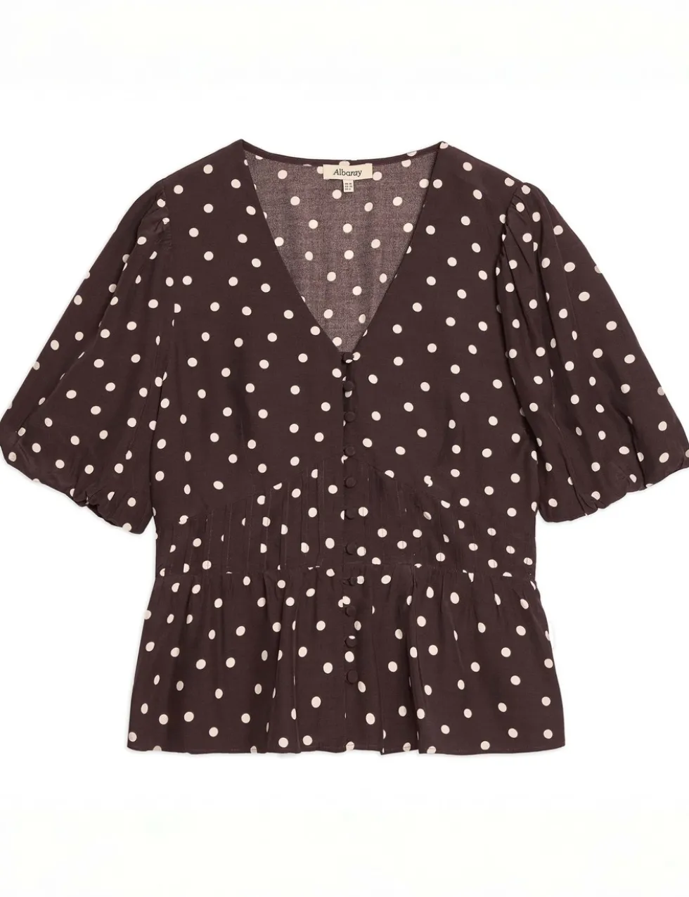 Polka Dot V-Neck Top