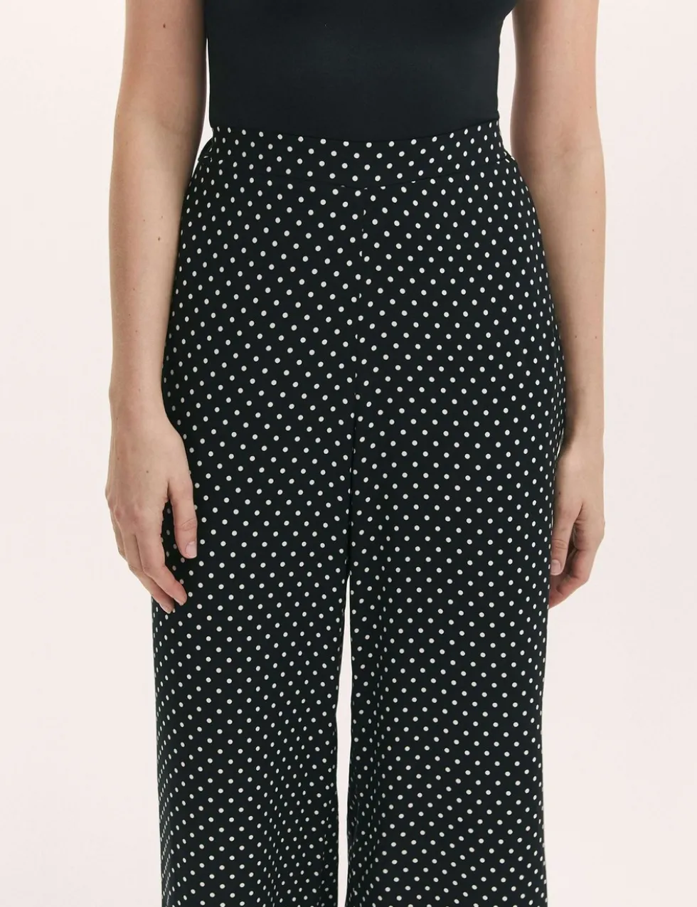 Polka Dot Wide Leg Trousers