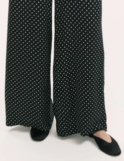 Polka Dot Wide Leg Trousers