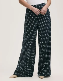 Polka Dot Wide Leg Trousers